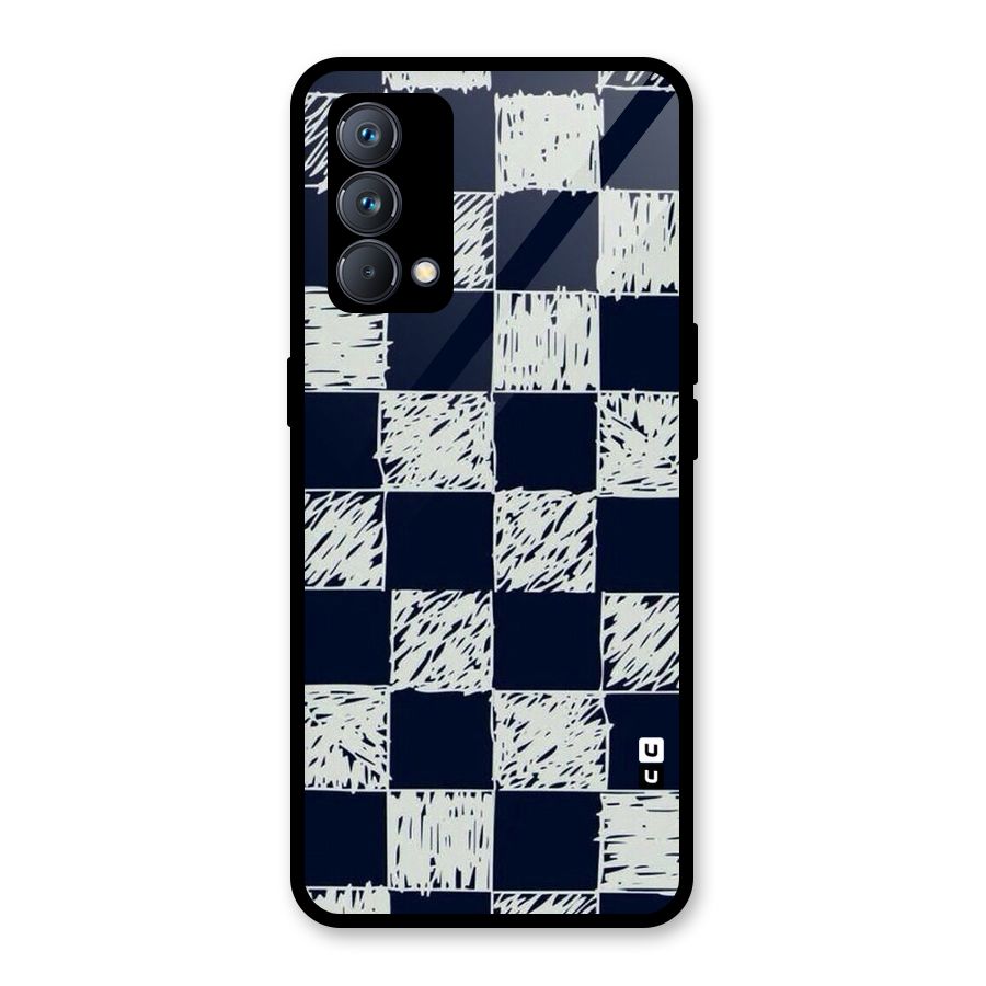 Sketchy Check Design Glass Back Case for Realme GT Master Edition