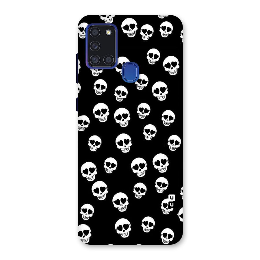 Skull Heart Back Case for Galaxy A21s