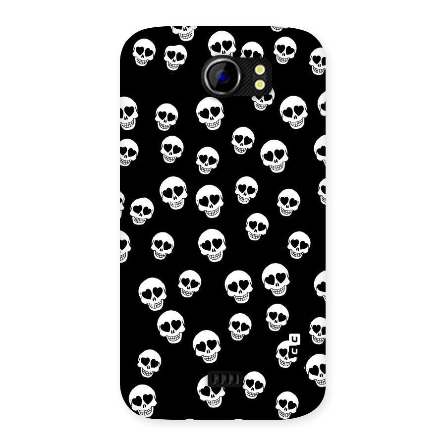 Skull Heart Back Case for Micromax Canvas 2 A110