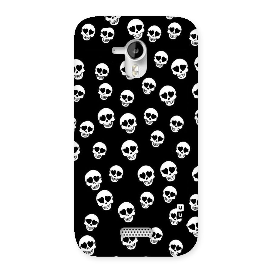 Skull Heart Back Case for Micromax Canvas HD A116