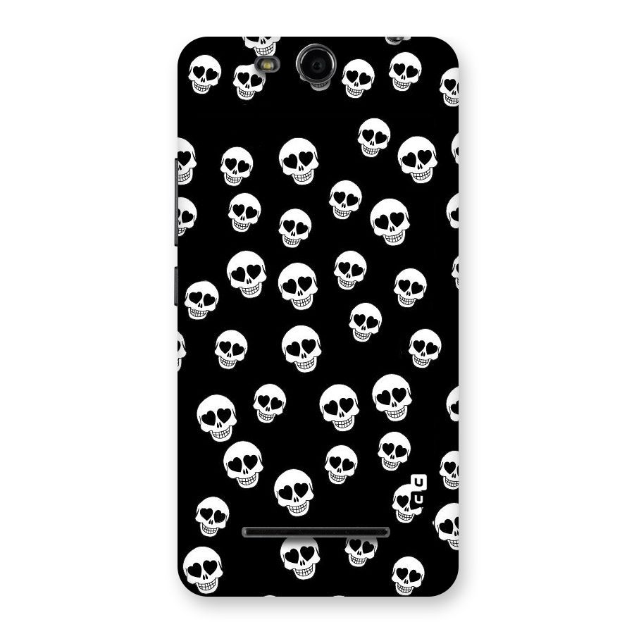 Skull Heart Back Case for Micromax Canvas Juice 3 Q392