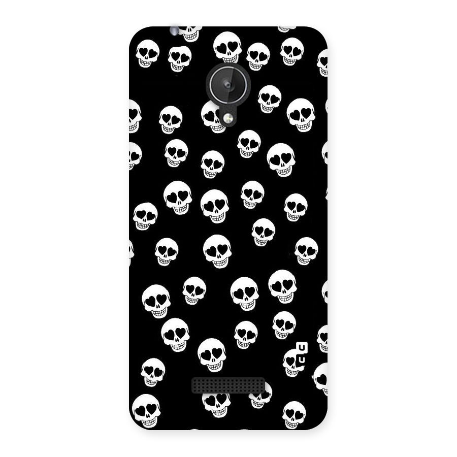 Skull Heart Back Case for Micromax Canvas Spark Q380