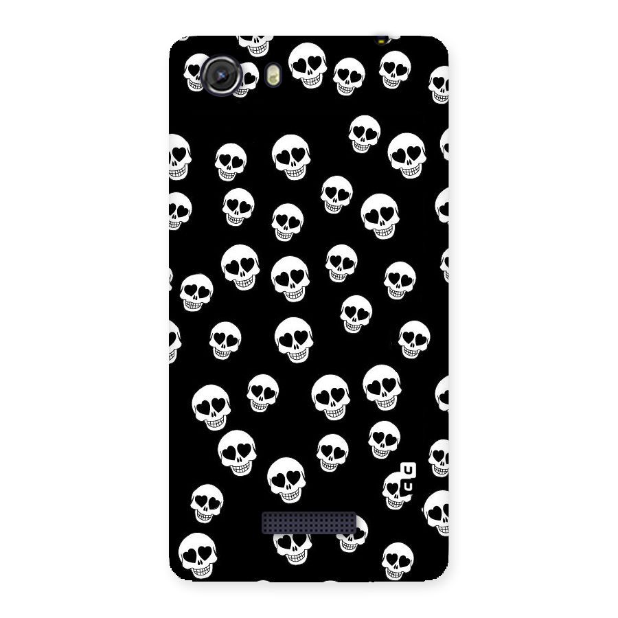 Skull Heart Back Case for Micromax Unite 3
