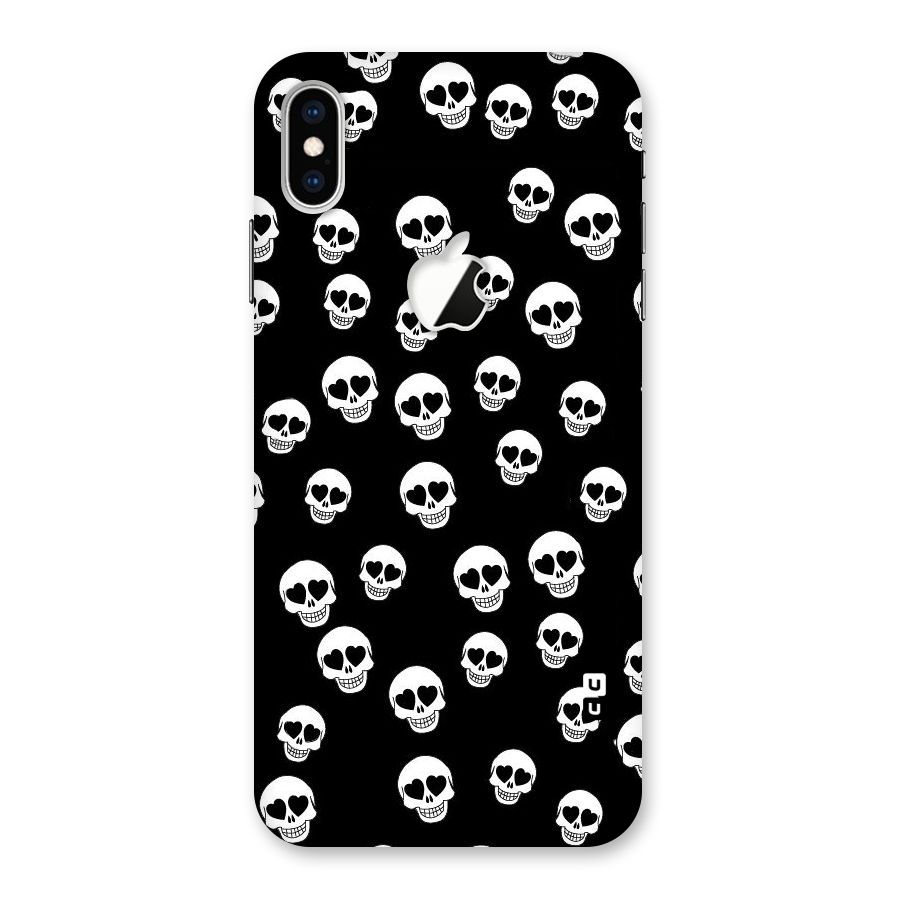 Skull Heart Back Case for iPhone XS Max Apple Cut