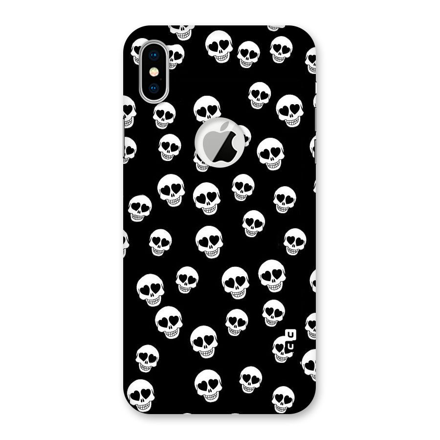 Skull Heart Back Case for iPhone X Logo Cut