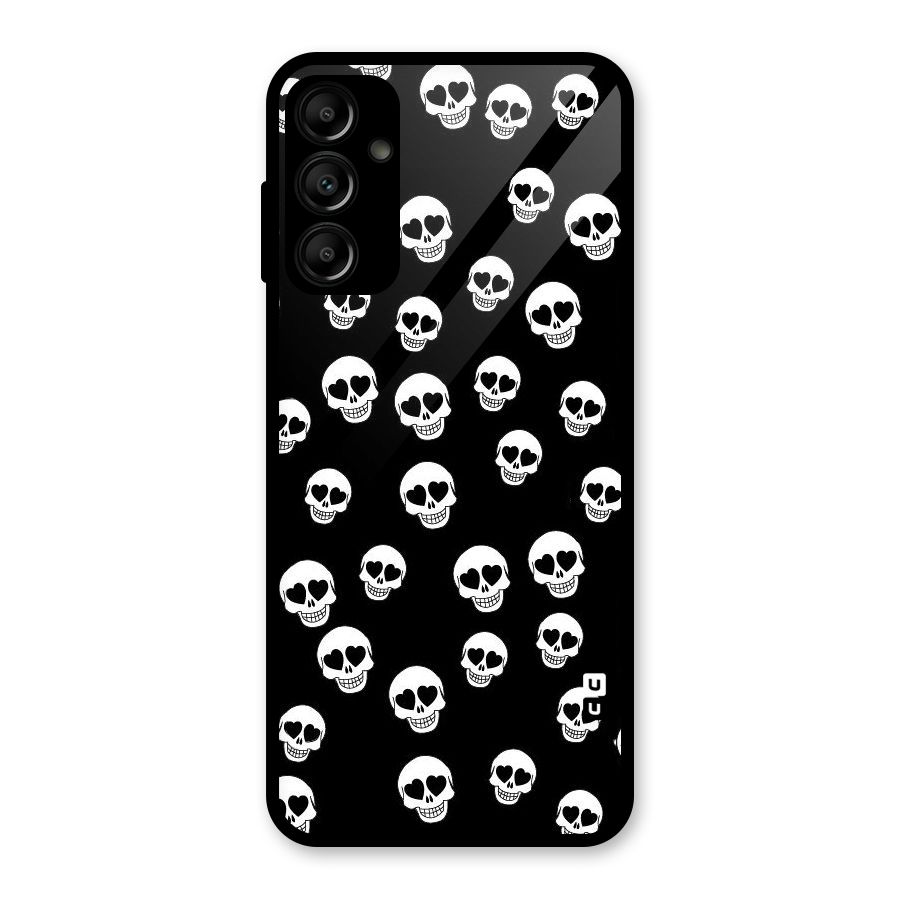 Skull Heart Glass Back Case for Galaxy A14 5G