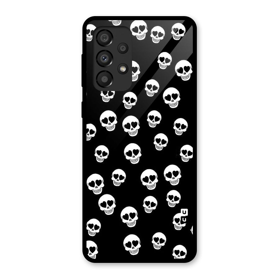 Skull Heart Glass Back Case for Galaxy A33 5G
