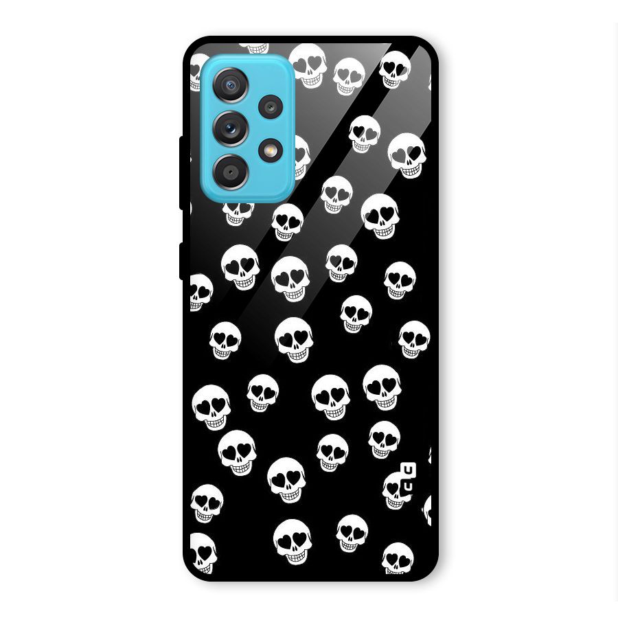 Skull Heart Glass Back Case for Galaxy A52