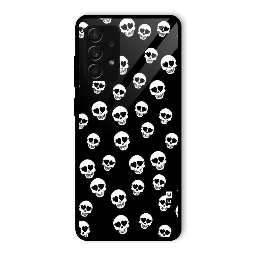 Skull Heart Glass Back Case for Galaxy A53 5G