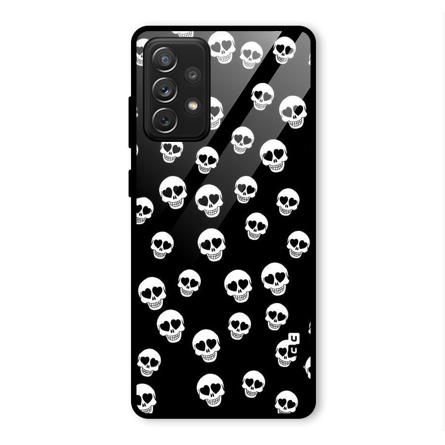 Skull Heart Glass Back Case for Galaxy A72