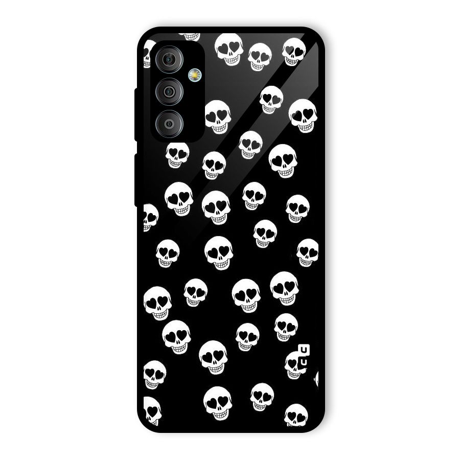 Skull Heart Glass Back Case for Galaxy F23
