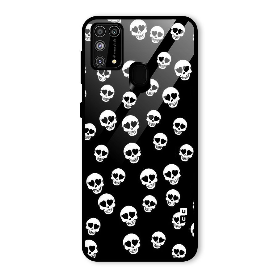 Skull Heart Glass Back Case for Galaxy F41