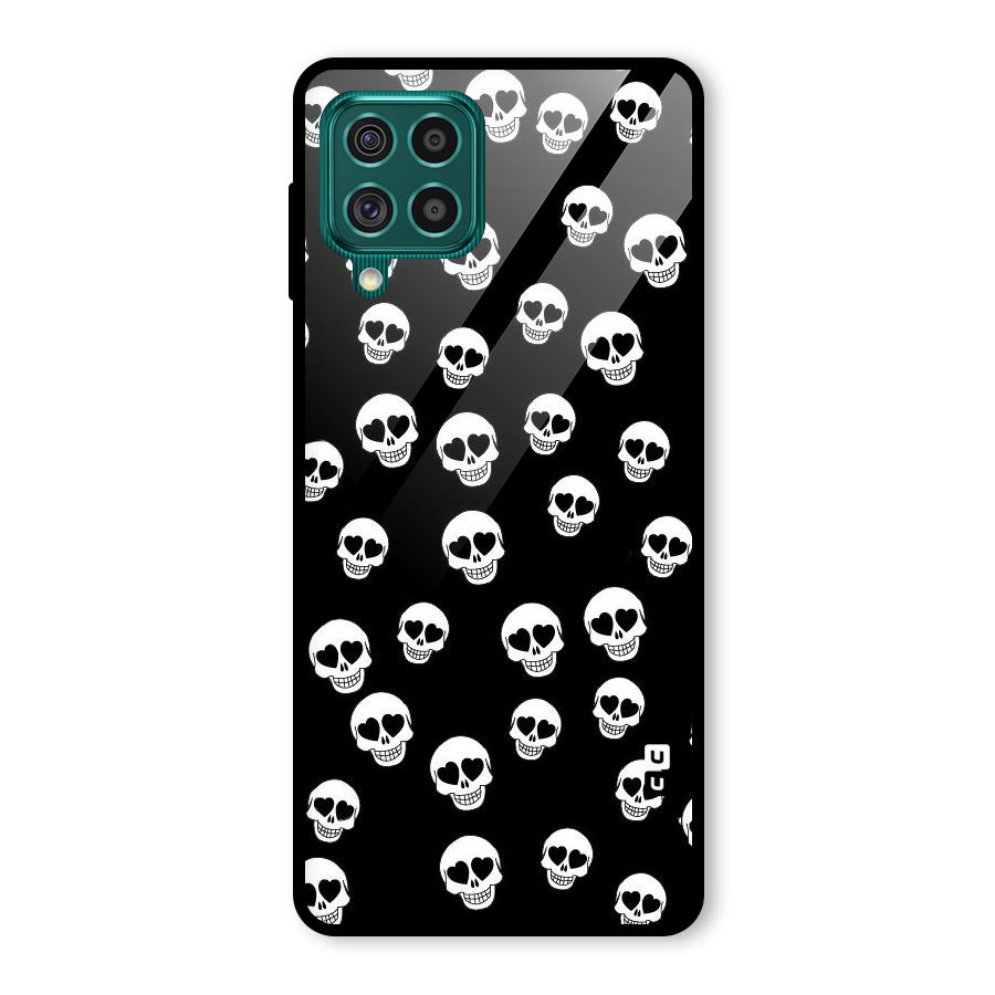 Skull Heart Glass Back Case for Galaxy F62