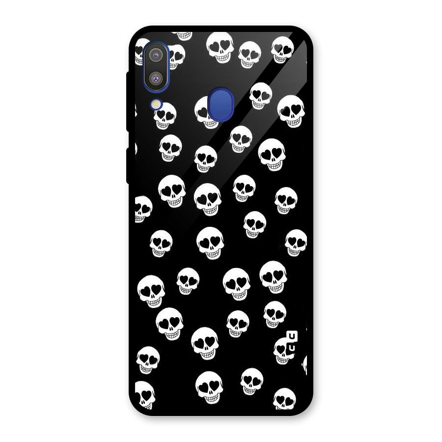 Skull Heart Glass Back Case for Galaxy M20