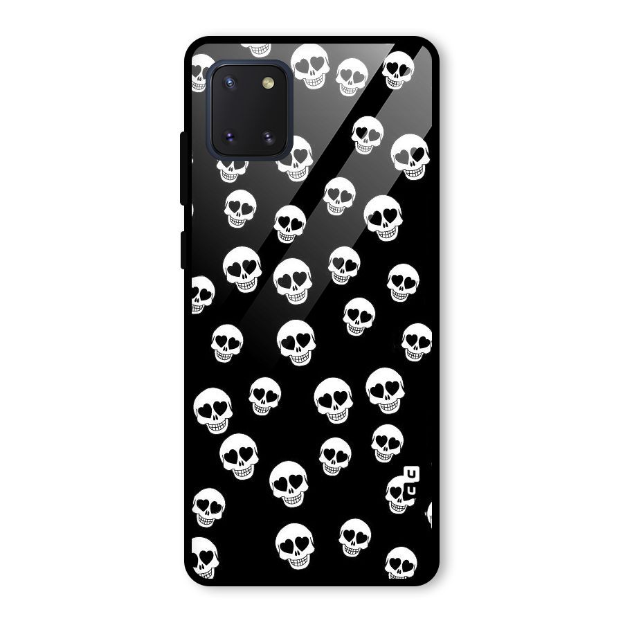 Skull Heart Glass Back Case for Galaxy Note 10 Lite