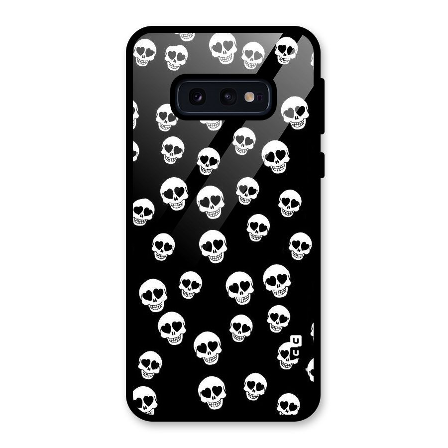Skull Heart Glass Back Case for Galaxy S10e