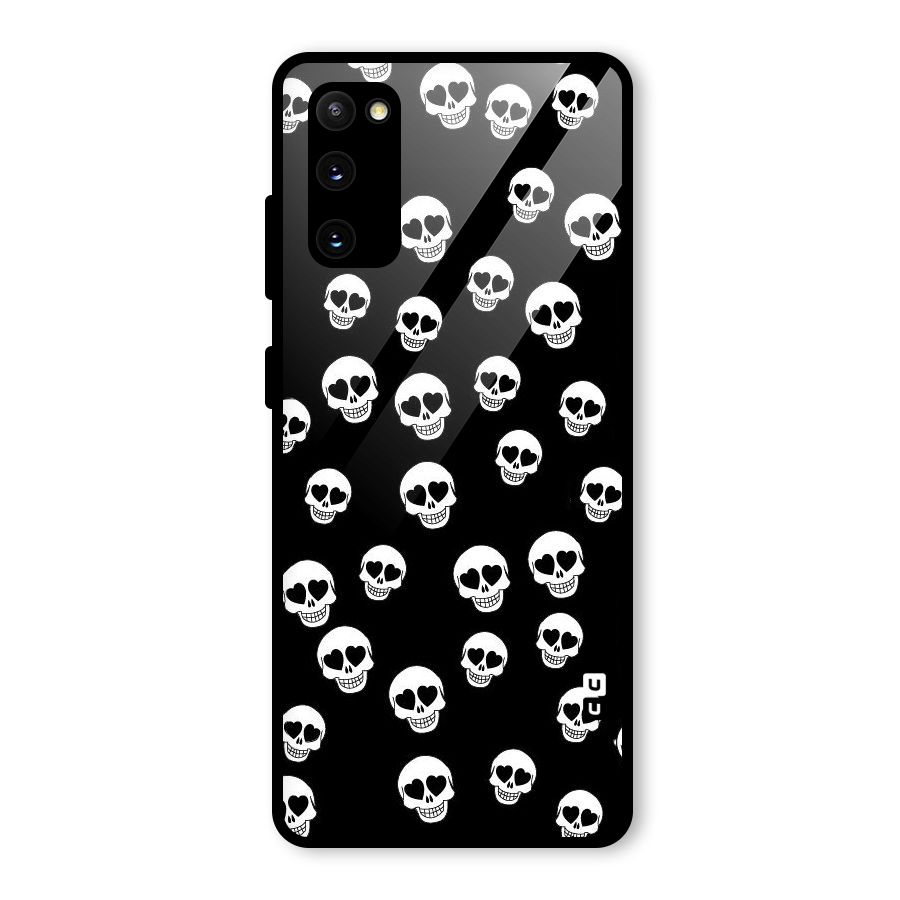 Skull Heart Glass Back Case for Galaxy S20 FE 5G