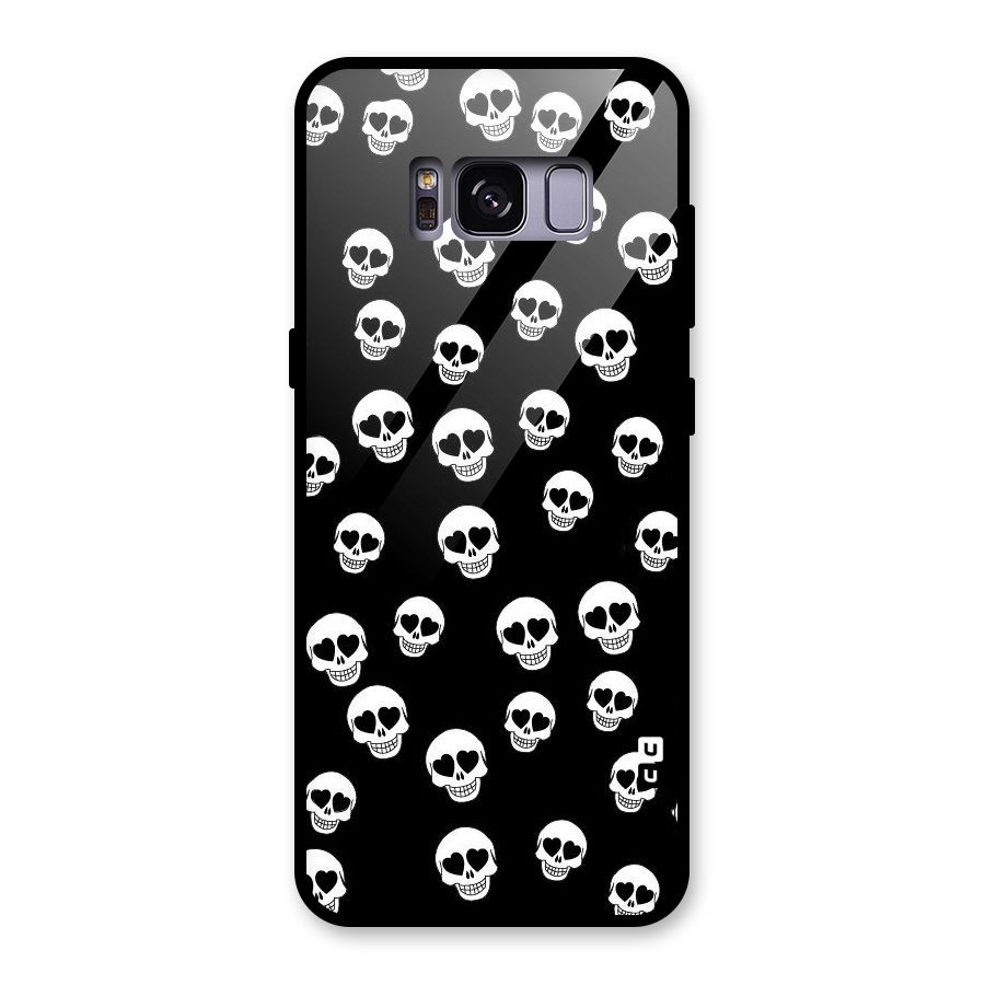 Skull Heart Glass Back Case for Galaxy S8