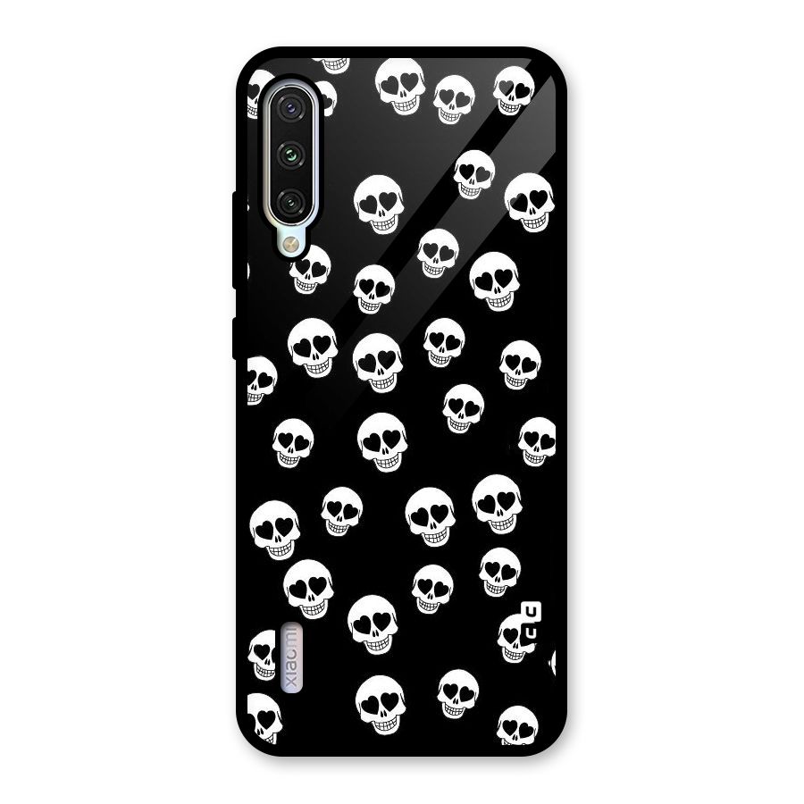 Skull Heart Glass Back Case for Mi A3
