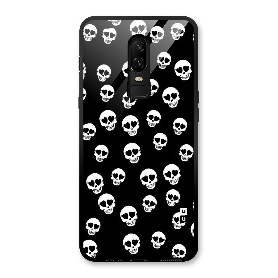 Skull Heart Glass Back Case for OnePlus 6