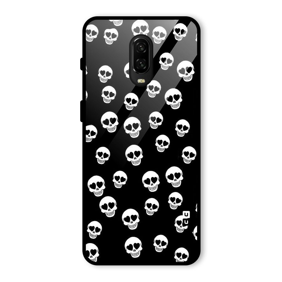 Skull Heart Glass Back Case for OnePlus 6T