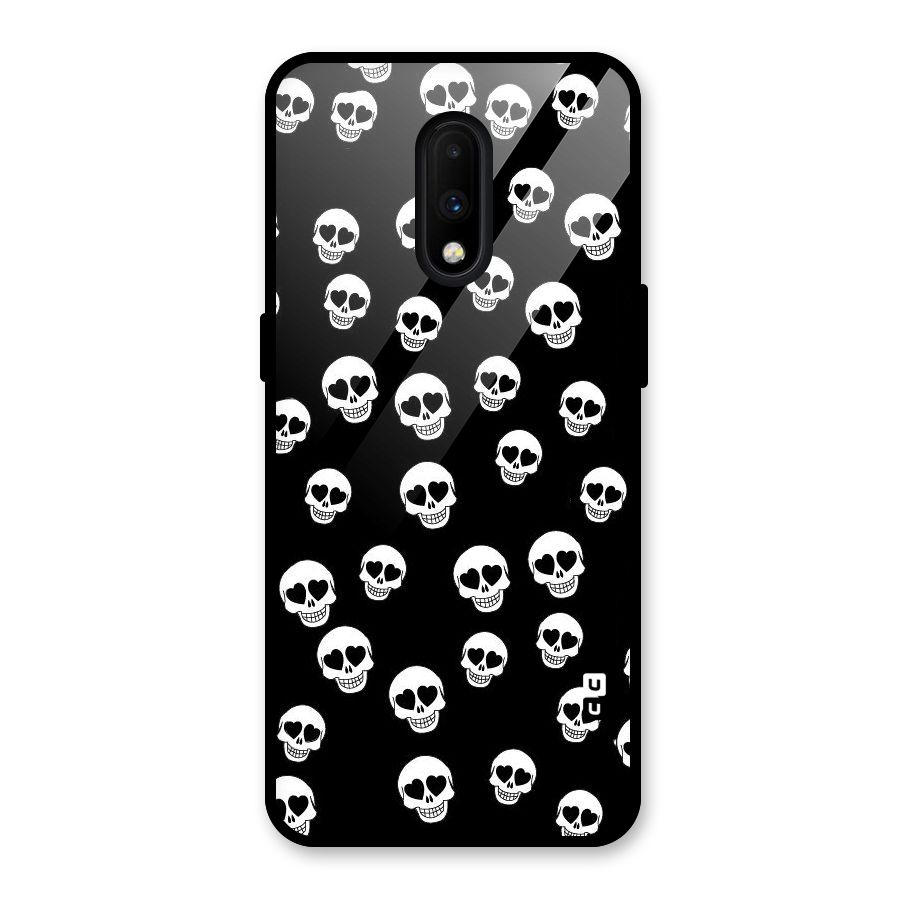 Skull Heart Glass Back Case for OnePlus 7