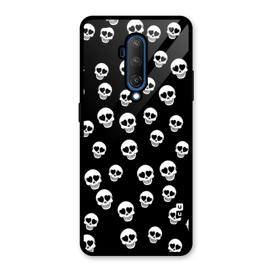 Skull Heart Glass Back Case for OnePlus 7T Pro