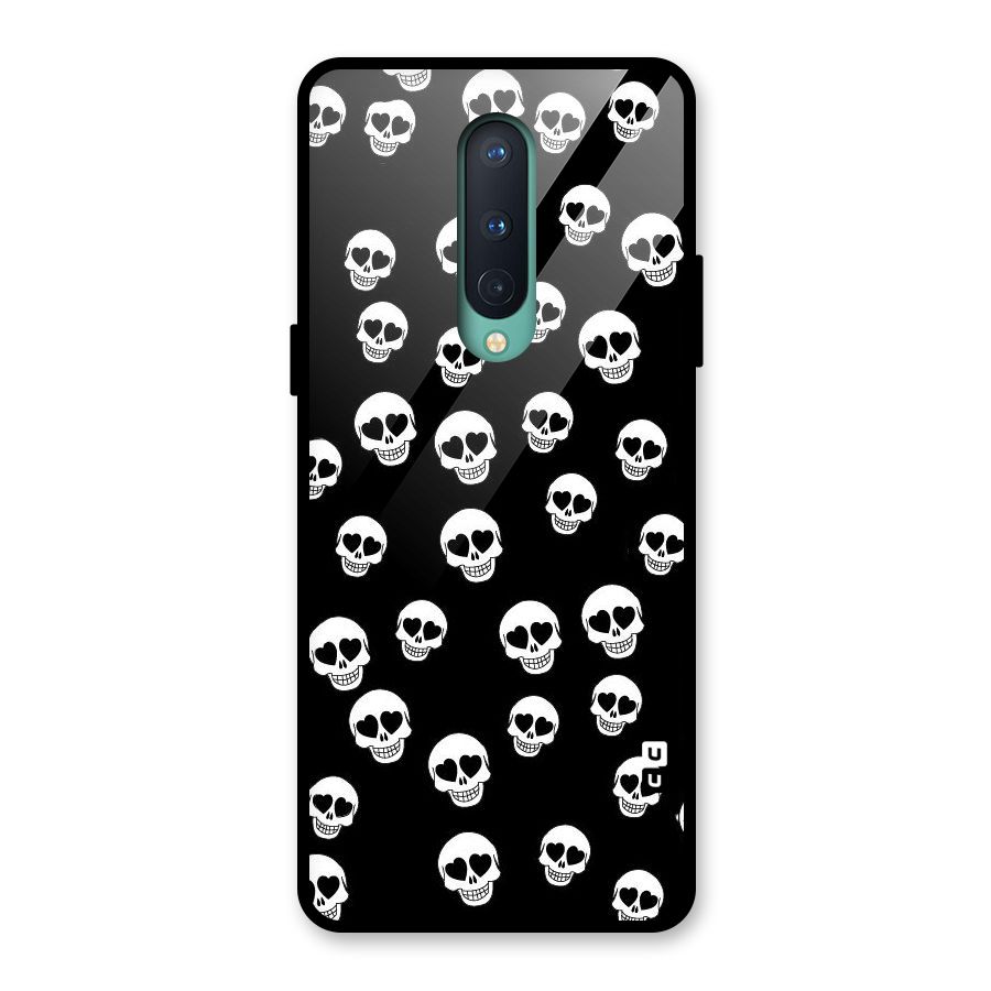 Skull Heart Glass Back Case for OnePlus 8