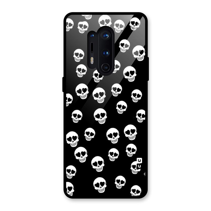 Skull Heart Glass Back Case for OnePlus 8 Pro