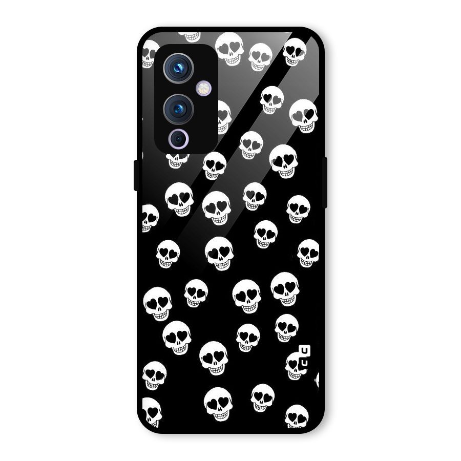 Skull Heart Glass Back Case for OnePlus 9