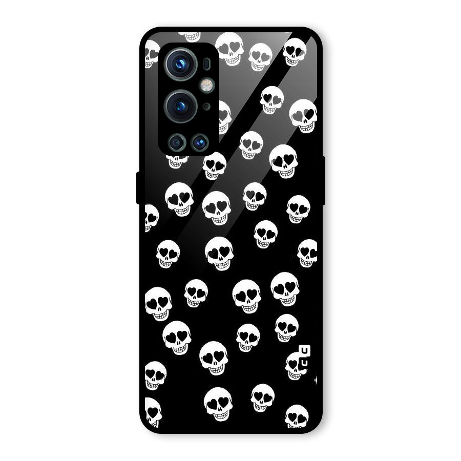 Skull Heart Glass Back Case for OnePlus 9 Pro