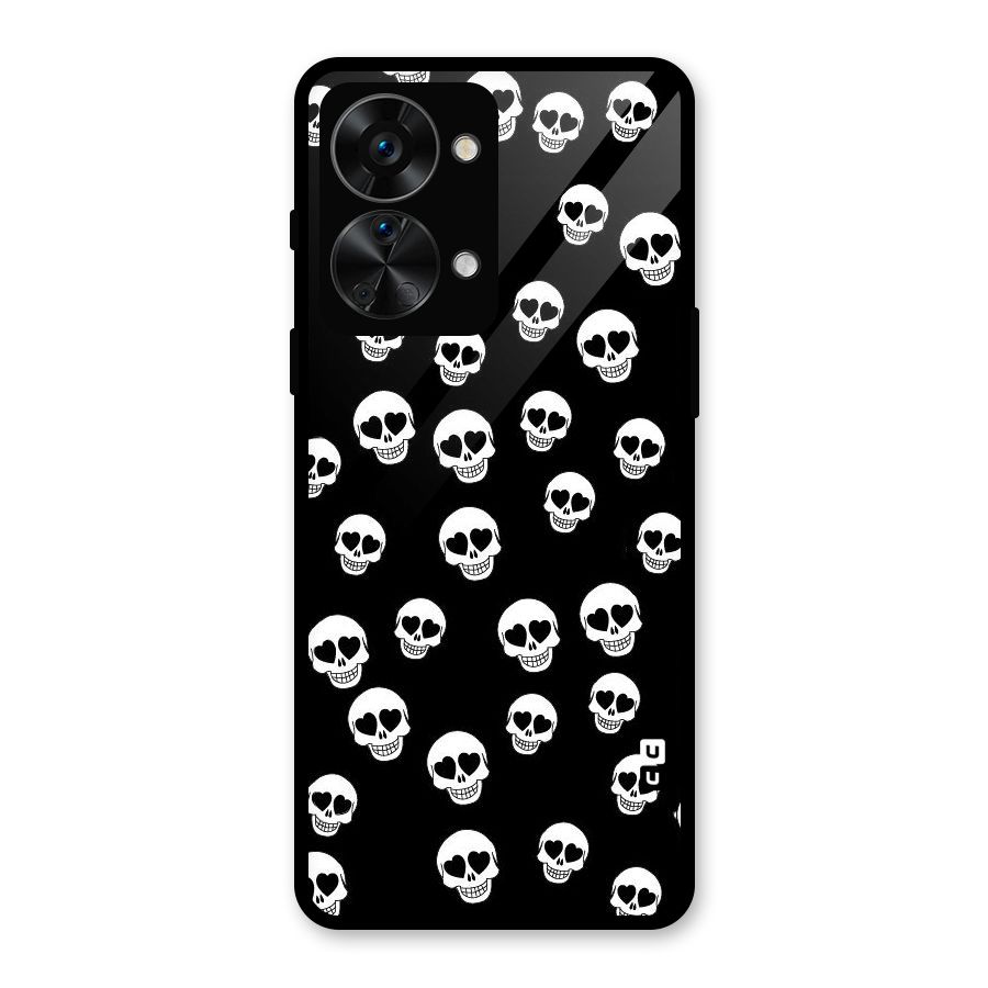 Skull Heart Glass Back Case for OnePlus Nord 2T