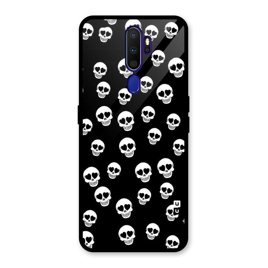 Skull Heart Glass Back Case for Oppo A9 (2020)