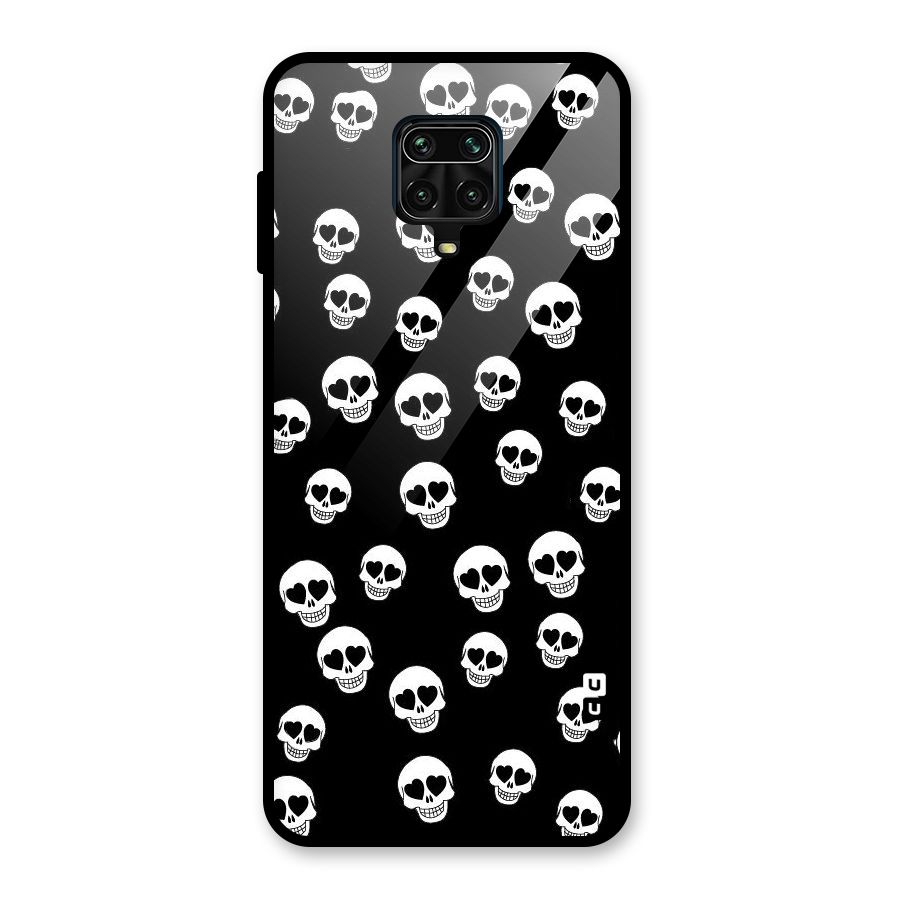 Skull Heart Glass Back Case for Poco M2 Pro