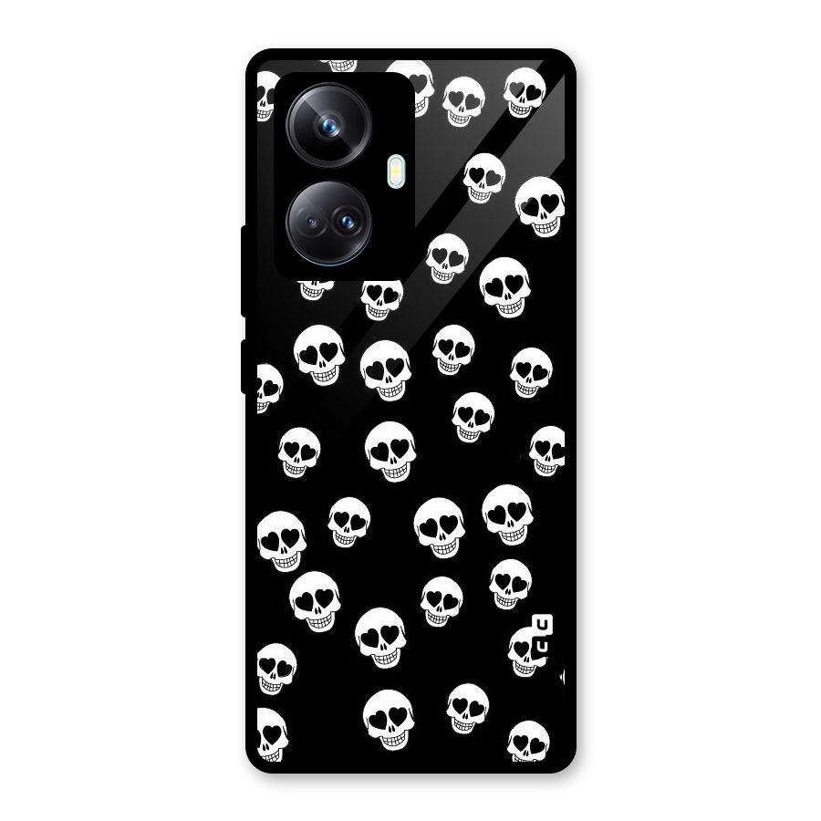 Skull Heart Glass Back Case for Realme 10 Pro Plus