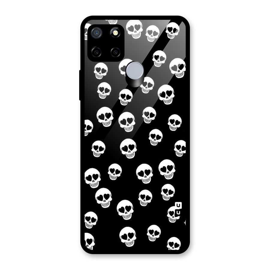 Skull Heart Glass Back Case for Realme C15