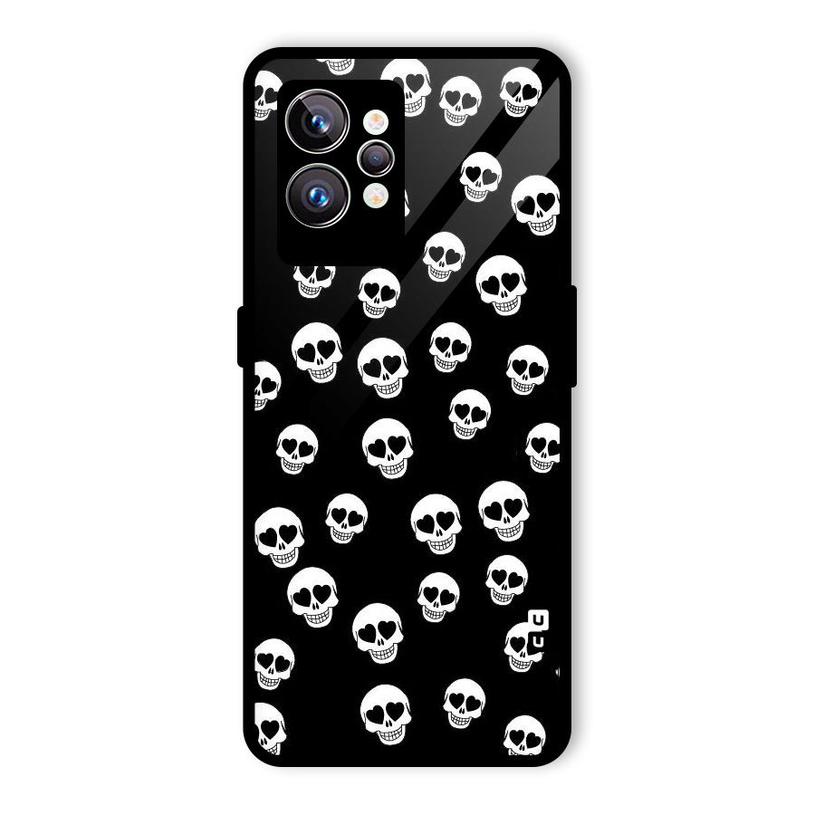 Skull Heart Glass Back Case for Realme GT2 Pro