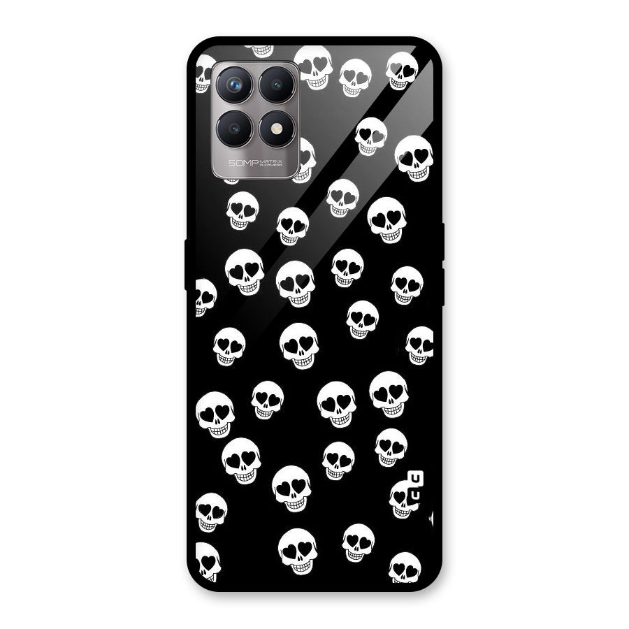 Skull Heart Glass Back Case for Realme Narzo 50