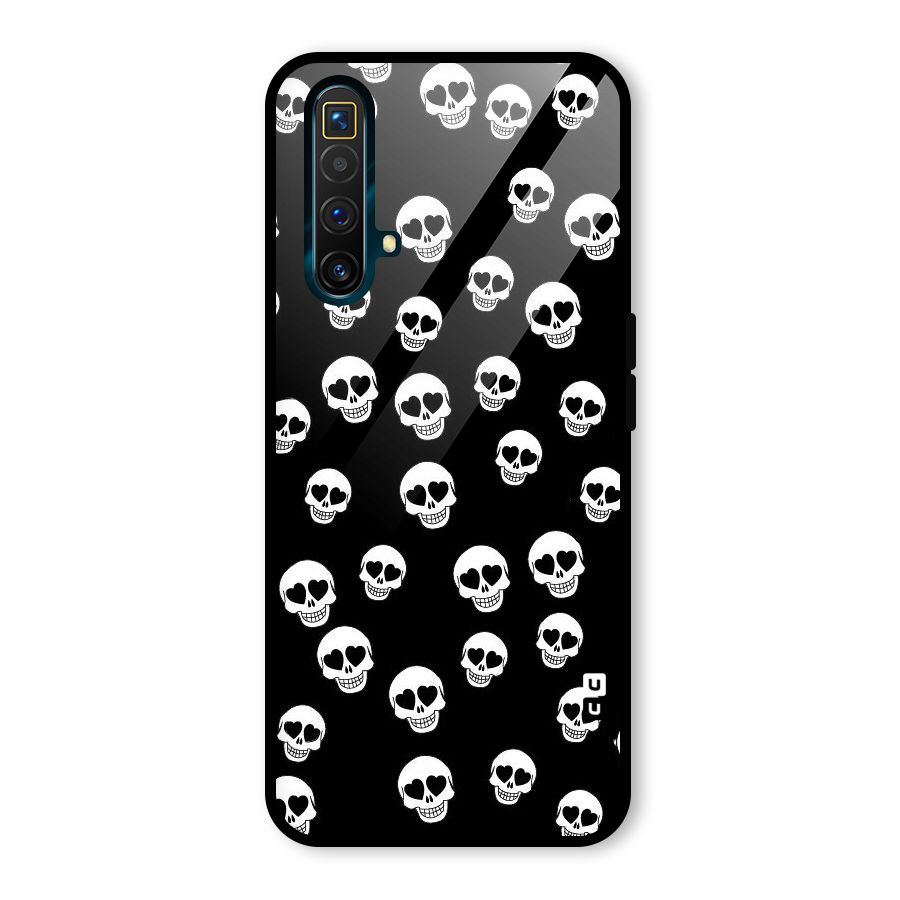 Skull Heart Glass Back Case for Realme X3 SuperZoom