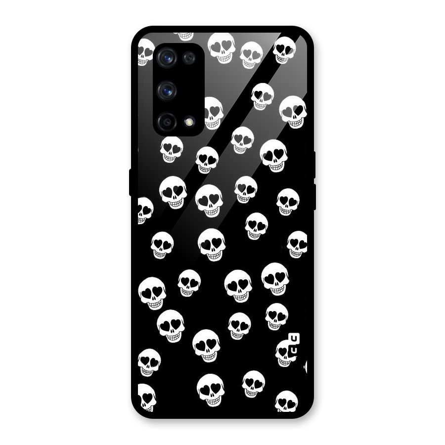 Skull Heart Glass Back Case for Realme X7 Pro