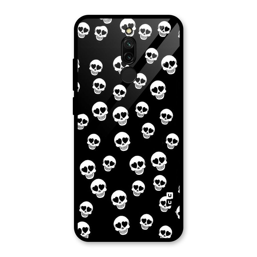 Skull Heart Glass Back Case for Redmi 8