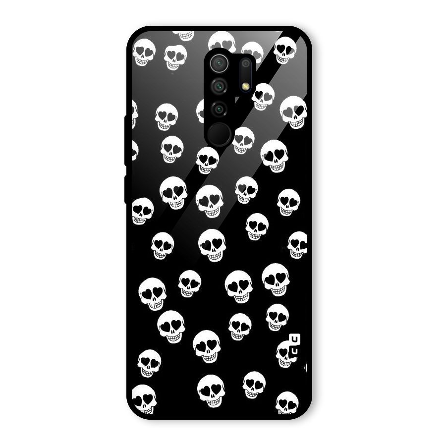 Skull Heart Glass Back Case for Redmi 9 Prime