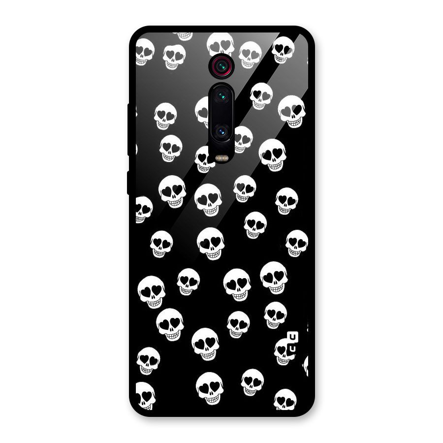 Skull Heart Glass Back Case for Redmi K20