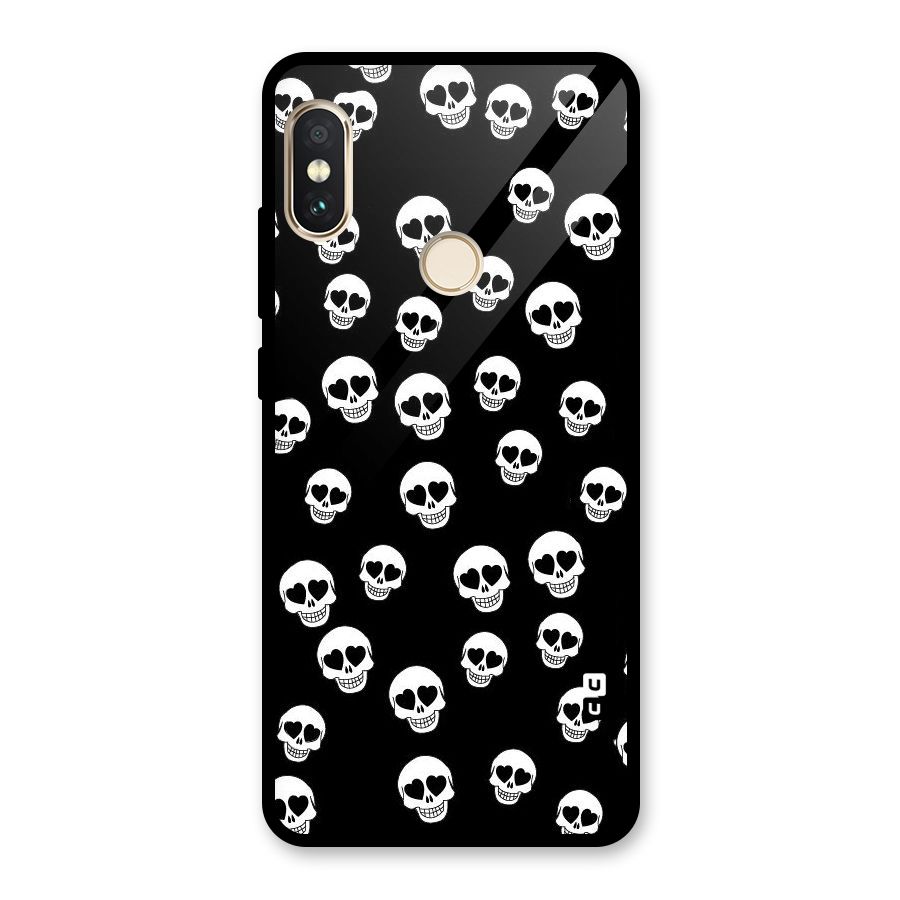 Skull Heart Glass Back Case for Redmi Note 5 Pro