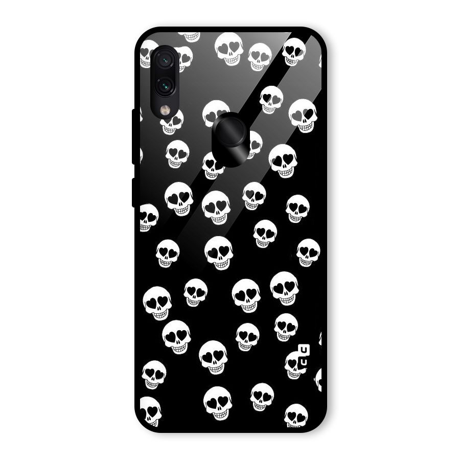 Skull Heart Glass Back Case for Redmi Note 7 Pro