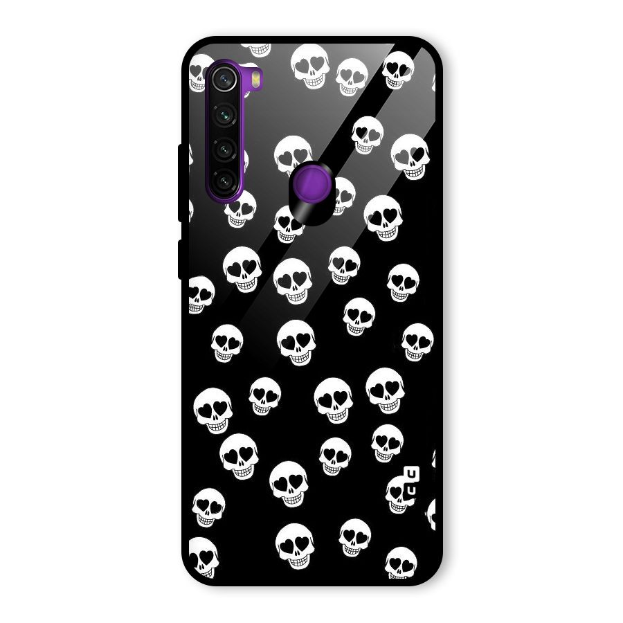 Skull Heart Glass Back Case for Redmi Note 8