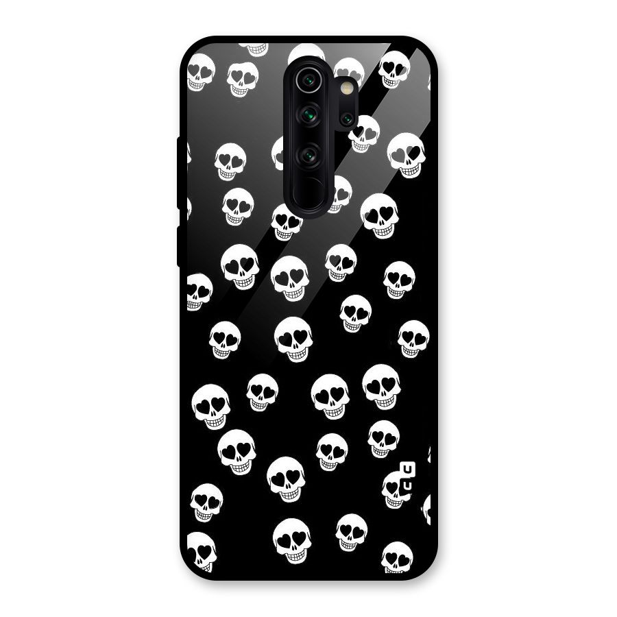 Skull Heart Glass Back Case for Redmi Note 8 Pro