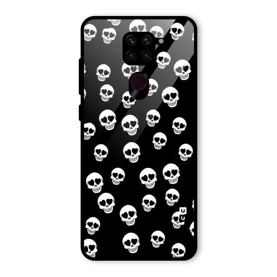 Skull Heart Glass Back Case for Redmi Note 9