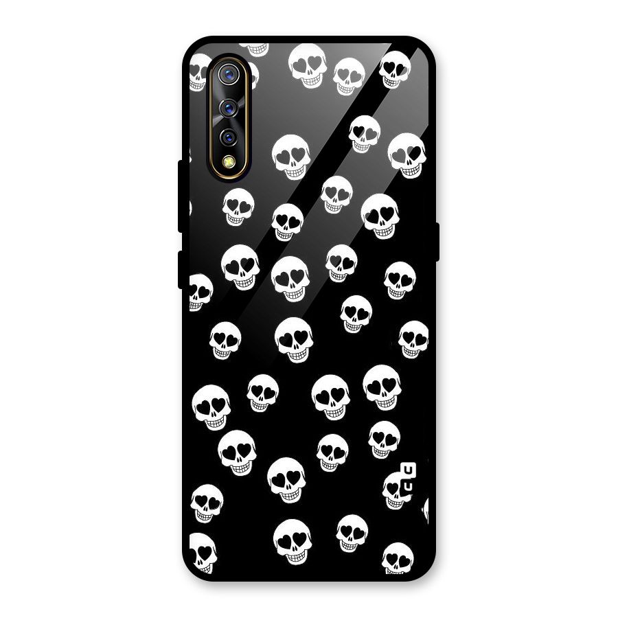 Skull Heart Glass Back Case for Vivo S1