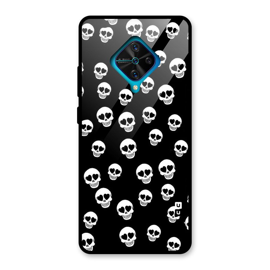 Skull Heart Glass Back Case for Vivo S1 Pro